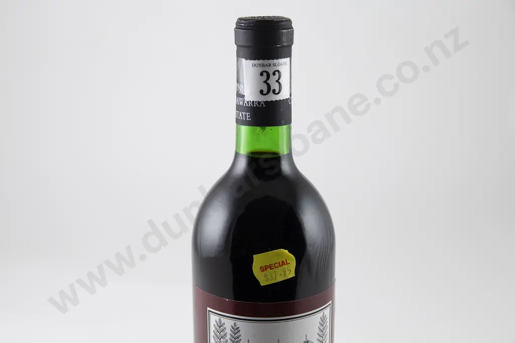 1 bottle Wynns Coonawarra Estate John Riddoch Ltd Release Cabernet Sauvignon Vintage 1987 Image 1++