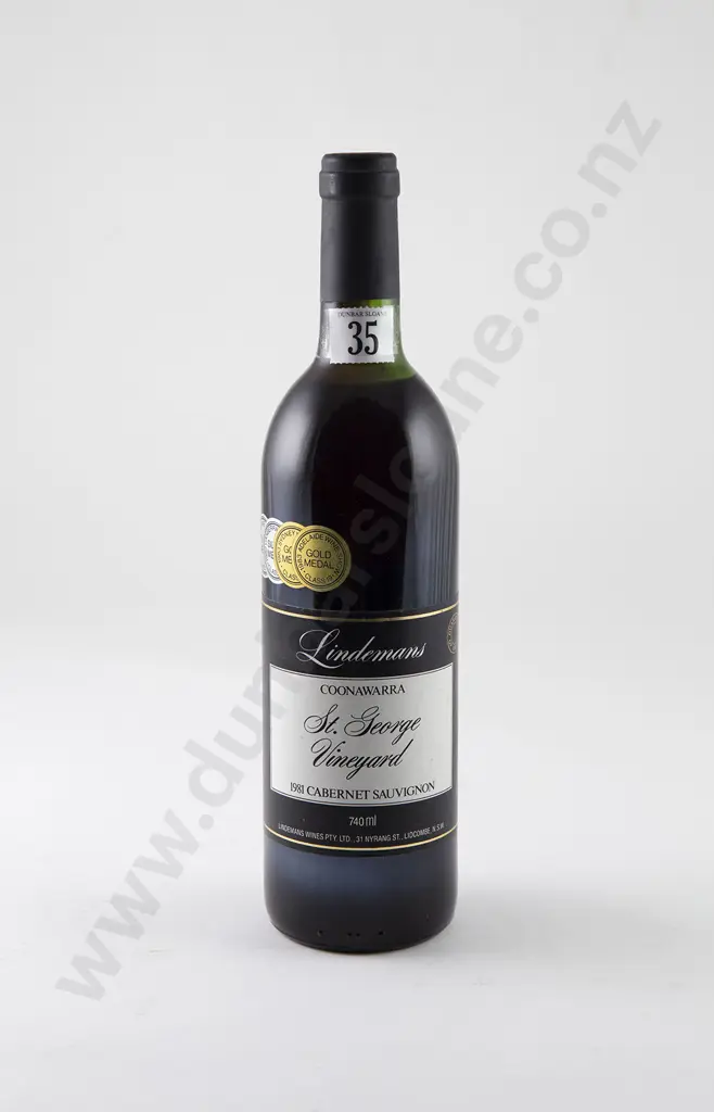 1 bottle Lindemans Coonawarra St George Vineyard Cabernet Sauvignon Vintage 1981 Image 1++