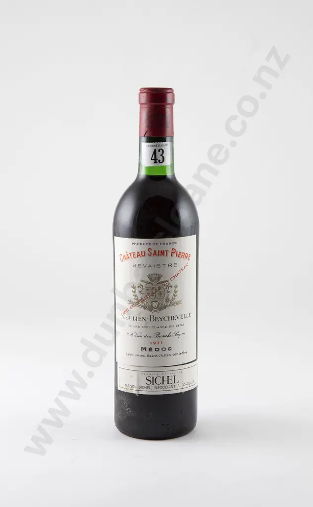 1 bottle Chateau Saint Pierre St Julien-Beychevelle Grand Cru Medoc Vintage 1971 Image 1++