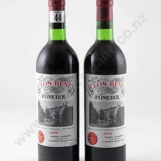 2 bottles Clos Rene Pomerol Vintage 1976