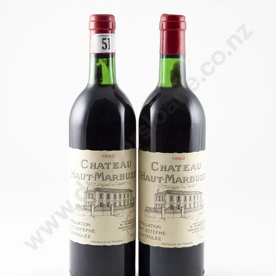2 bottles Chateau Haut-Marbuzet Saint-Estephe Vintage 1982