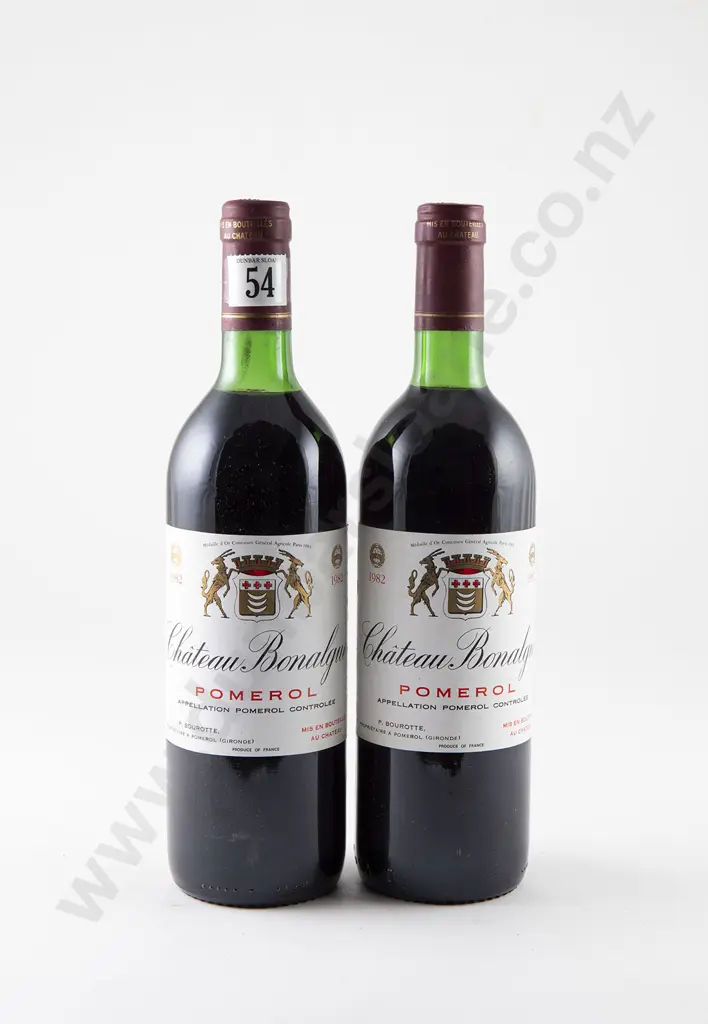 2 bottles Chateau Bonalgue Pomerol Vintage 1982 Image 1++