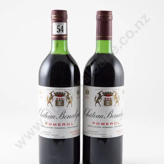 2 bottles Chateau Bonalgue Pomerol Vintage 1982