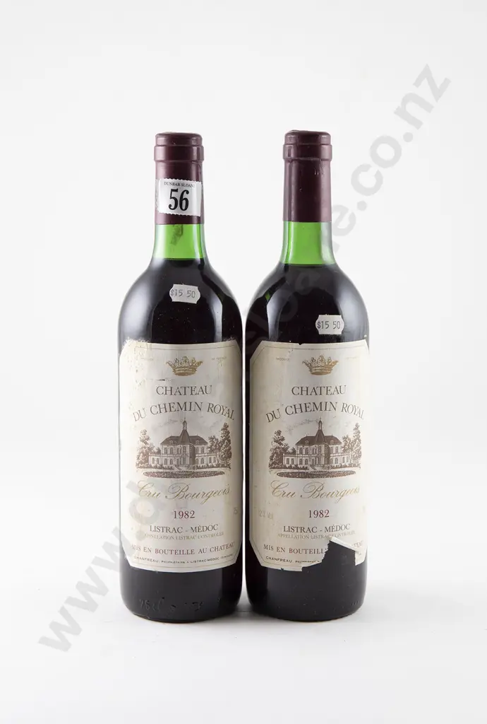 2 bottles Chateau Chemin Royal Cru Bourgeois Listrac - Medoc Vintage 1982 Image 1++