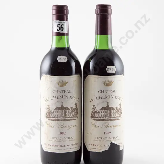 2 bottles Chateau Chemin Royal Cru Bourgeois Listrac - Medoc Vintage 1982