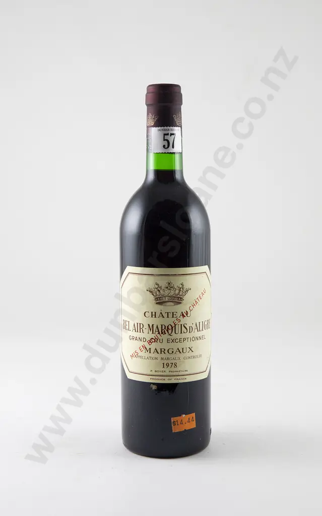 1 bottle Chateau Bel Air Marquis d'Aligre Margaux Vintage 1978 Image 1++