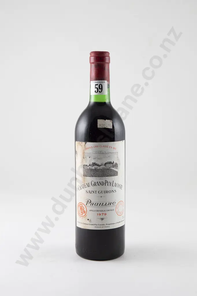 1 bottle Chateau Grand-Puy-Lacoste Pauillac Saint Guirons Vintage 1979 Image 1++