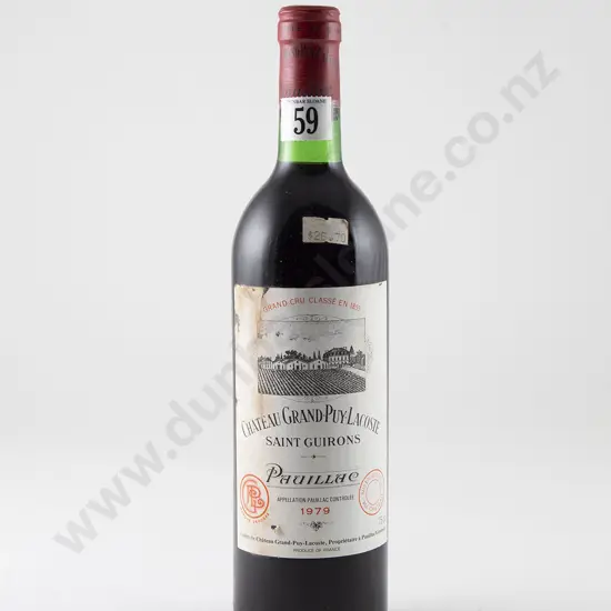 1 bottle Chateau Grand-Puy-Lacoste Pauillac Saint Guirons Vintage 1979