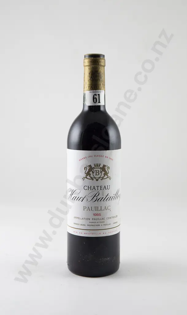 1 bottle Chateau Haut-Batailley Pauillac Vintage 1985 Image 1++