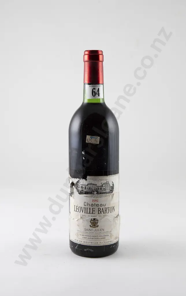 1 bottle Chateau Leoville Barton Saint-Julien Vintage 1981 Image 1++