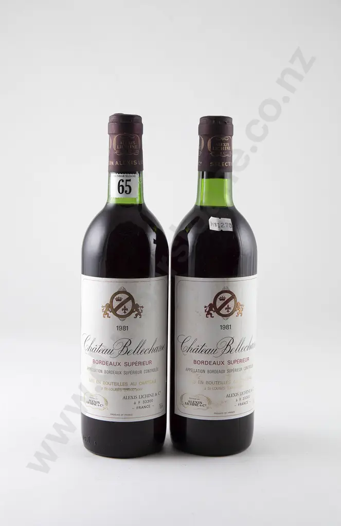 2 bottles Chateau Bellechasse Bordeaux Superieur Vintage 1981 Image 1++