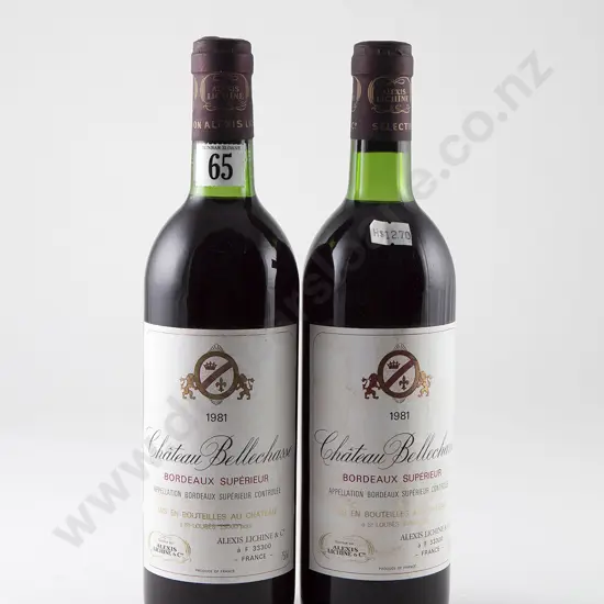 2 bottles Chateau Bellechasse Bordeaux Superieur Vintage 1981