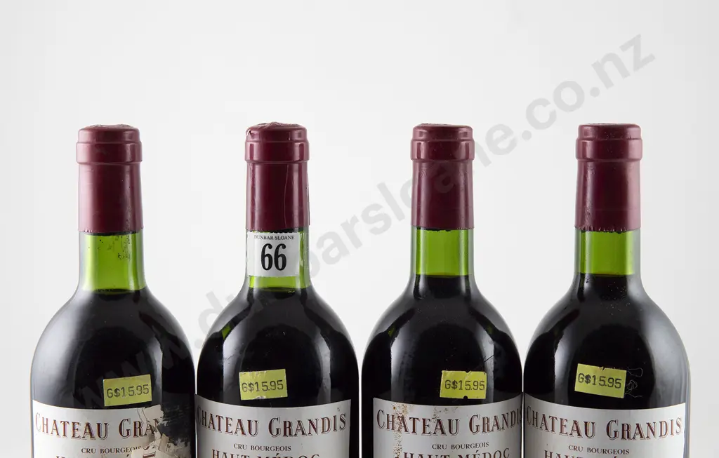 4 bottles Château Grandis Haut Medoc Bourgeois Vintage 1982 Image 1++