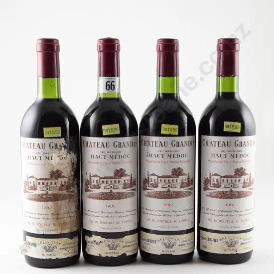 4 bottles Château Grandis Haut Medoc Bourgeois Vintage 1982