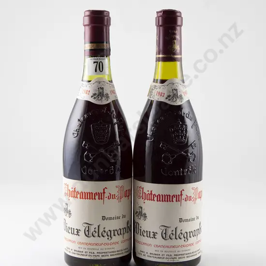 2 bottles Domaine du Vieux Telegraphe Chateauneuf-du-Pape Vintages 1982 & 1983