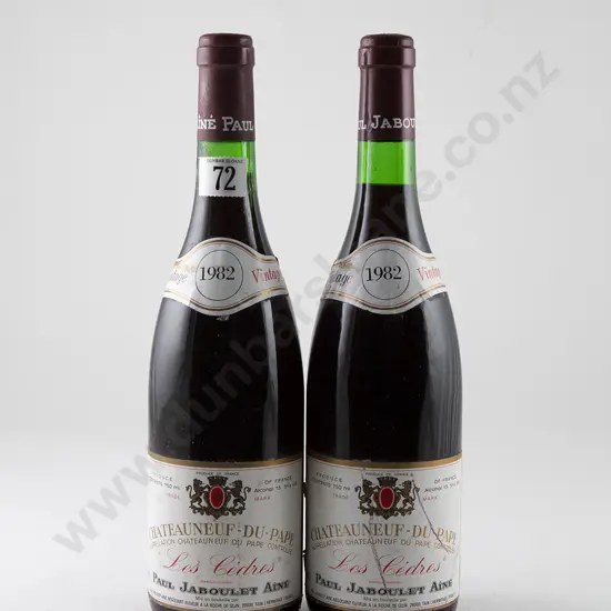 2 bottles Paul Jaboulet Aine Chateauneuf-du-Pape Les Cedres Vintage 1982