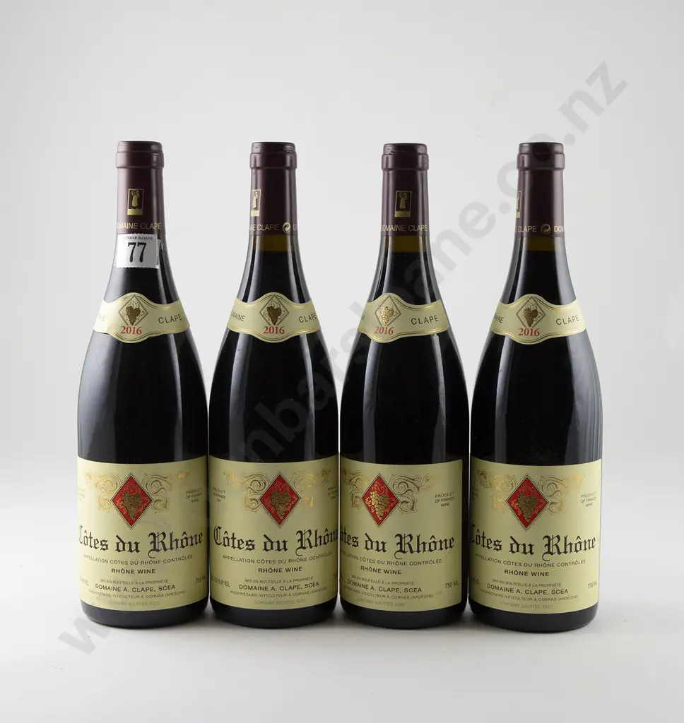 4 bottles Domaine Auguste Clape Cotes du Rhone Vintage 2016 Image 1++