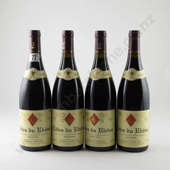 4 bottles Domaine Auguste Clape Cotes du Rhone Vintage 2016