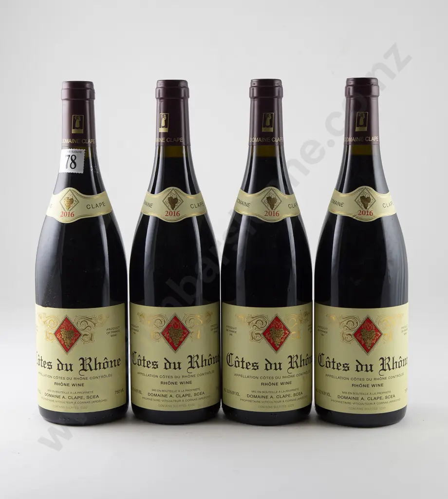 4 bottles Domaine Auguste Clape Cotes du Rhone Vintage 2016 Image 1++