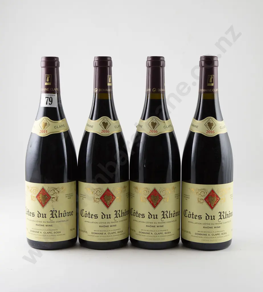 4 bottles Domaine Auguste Clape Cotes du Rhone Vintage 2016 Image 1++