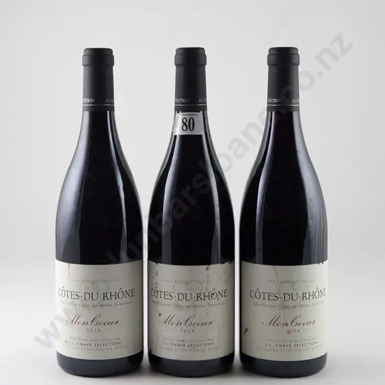 3 bottles Jean Louis Chave Selection Cotes-du-Rhone Alan Coeur Vintage 2014