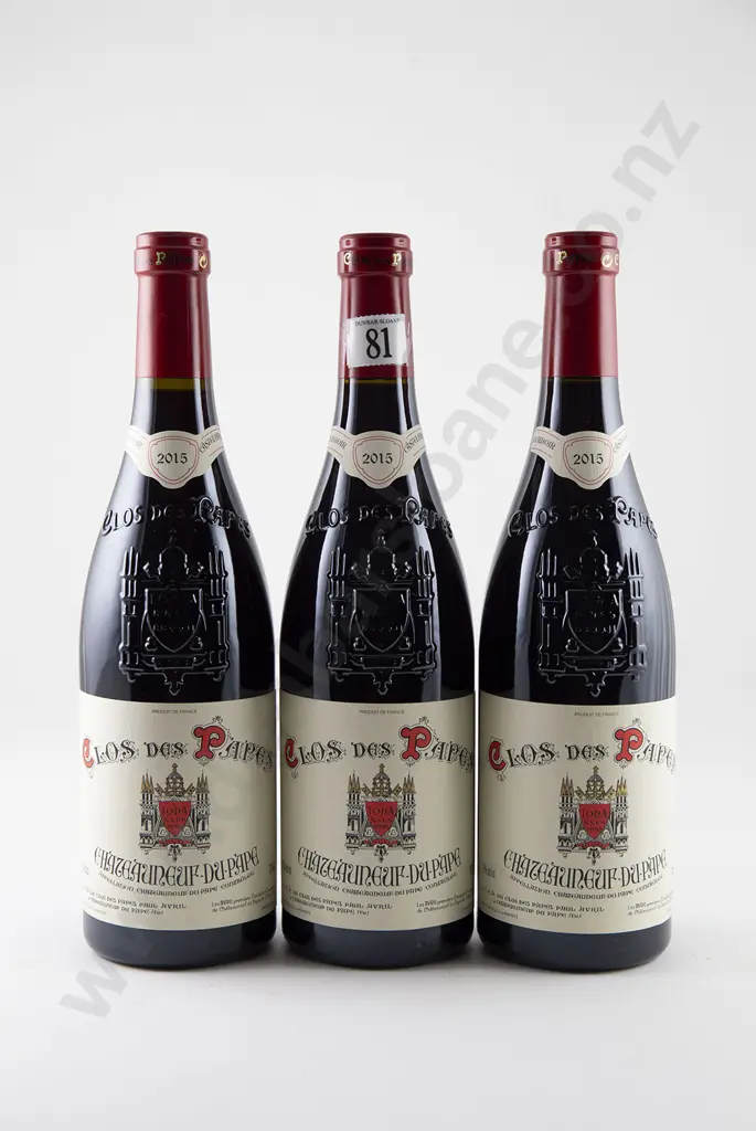 3 bottles Clos des Papes Chateauneuf-du-Pape Vintage 2015 Image 1++