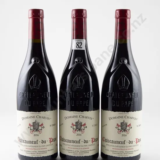 3 bottles Domaine Charvin Chateauneuf-du-Pape Vintage 2016