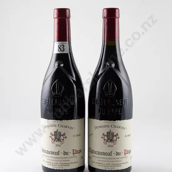 2 bottles Domaine Charvin Chateauneuf-du-Pape Vintage 2016