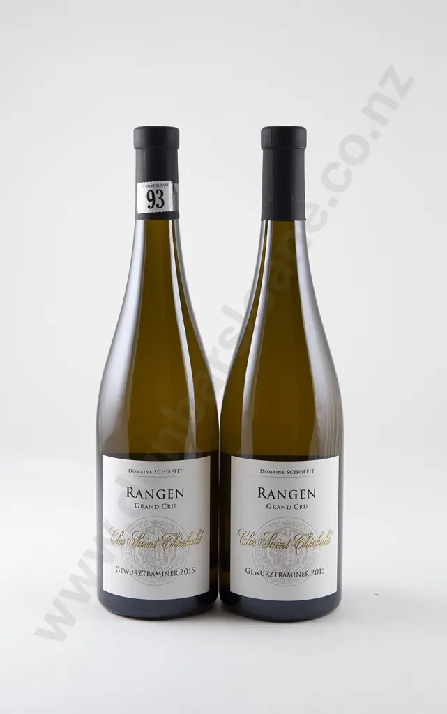 2 bottles Domaine Schoffit Grand Cru 'Rangen' Clos Saint-Theobald Gewurztraminer Vintage 2015 Image 1++