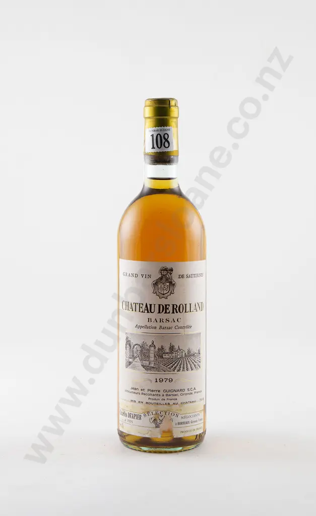 1 bottle Chateau De Rolland Barsac Sauternes Bordeaux Vintage 1979 Image 1++
