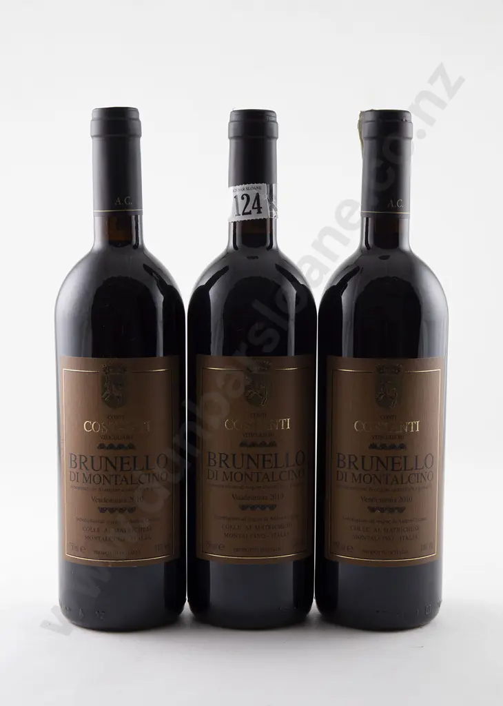 3 bottled Conti Costanti 'Brunello di Montalcino' Vintage 2010 Image 1++