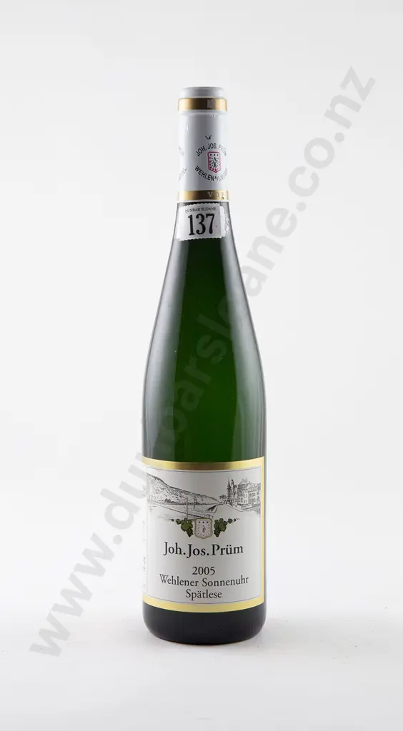 1 bottle Joh. Jos. Prum Wehlener Sonnenuhr Riesling Spatlese Vintage 2005 Image 1++