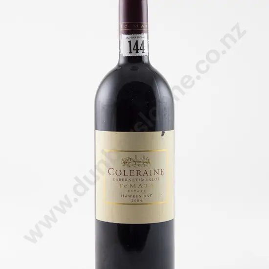 1 bottle Te Mata Estate Coleraine Cabernet/Merlot Vintage 2004