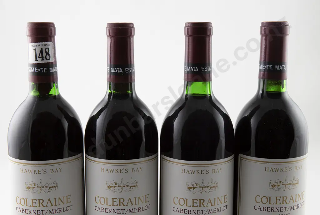 4 bottles Te Mata Estate Coleraine Cabernet/Merlot Vintage 1985 Image 1++