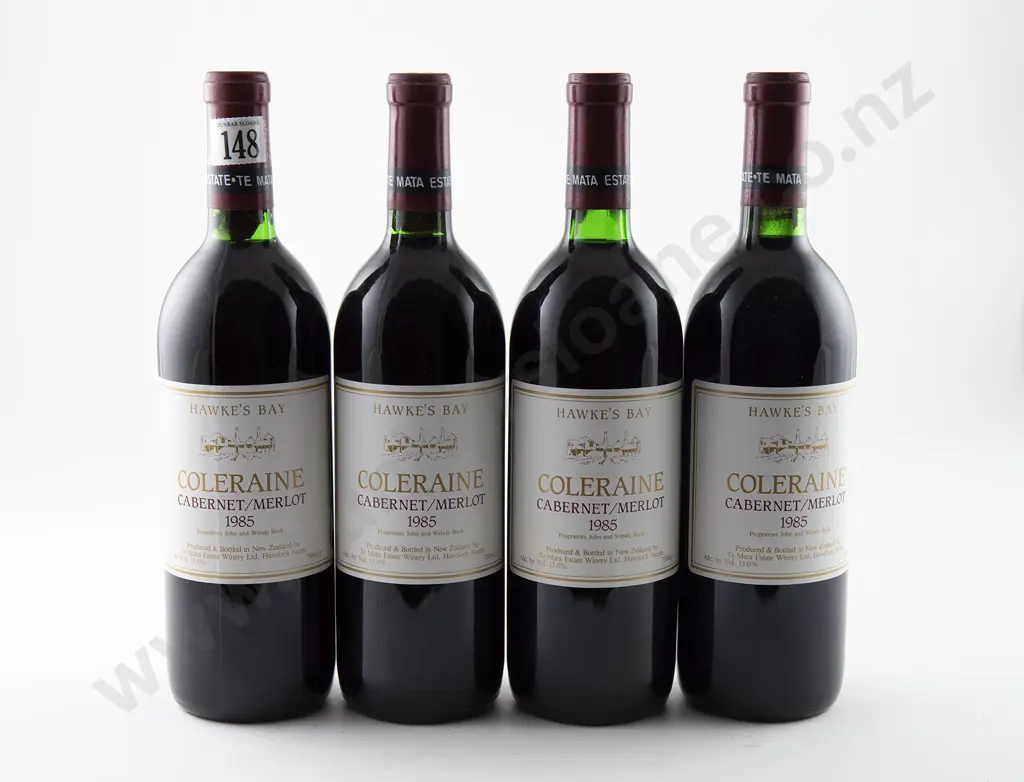 4 bottles Te Mata Estate Coleraine Cabernet/Merlot Vintage 1985 Image 1++