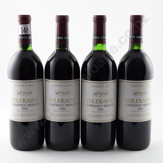 4 bottles Te Mata Estate Coleraine Cabernet/Merlot Vintage 1985