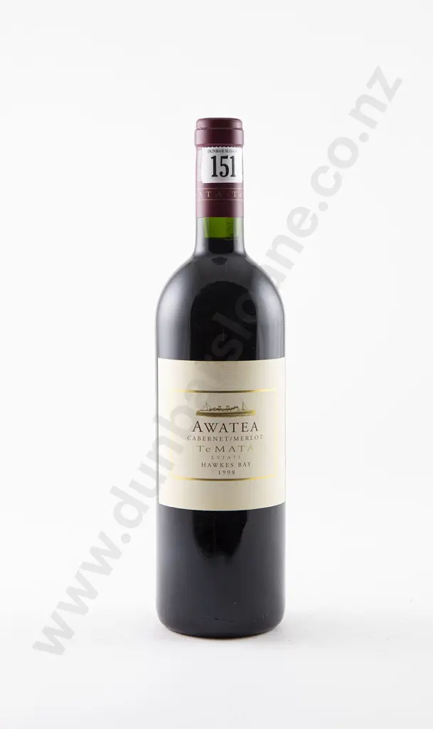 1 bottle Te Mata Estate Awatea Cabernet Merlot Vintage 1998 Image 1++