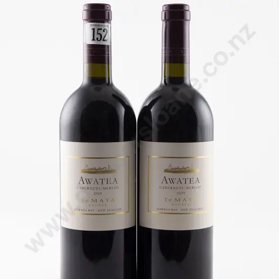 2 bottle Te Mata Estate Awatea Cabernet Merlot Vintage 2009
