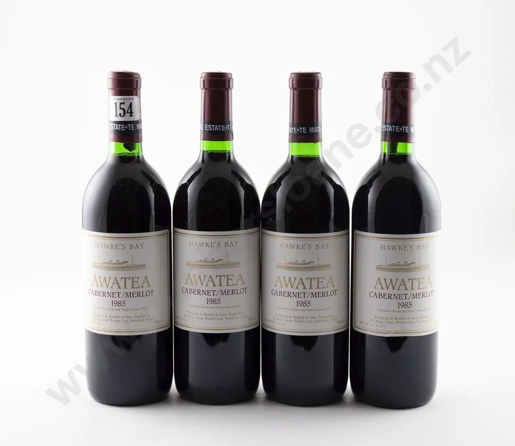 4 bottles Te Mata Estate Awatea Cabernet Merlot Vintage 1985 Image 1++