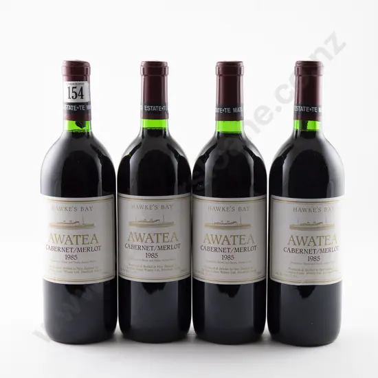 4 bottles Te Mata Estate Awatea Cabernet Merlot Vintage 1985