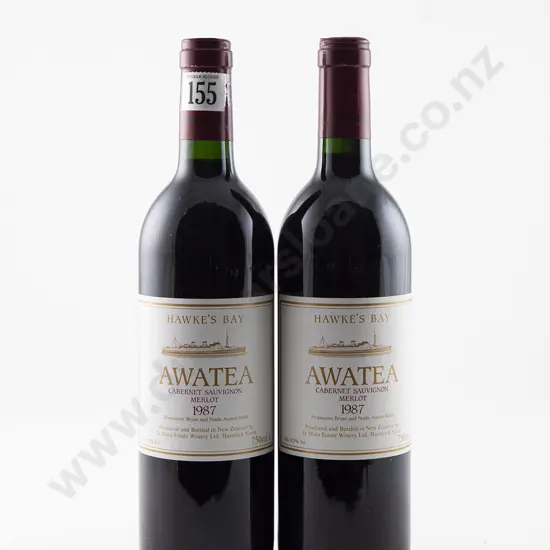 2 bottles Te Mata Estate Awatea Cabernet Sauvignon Merlot Vintage 1987
