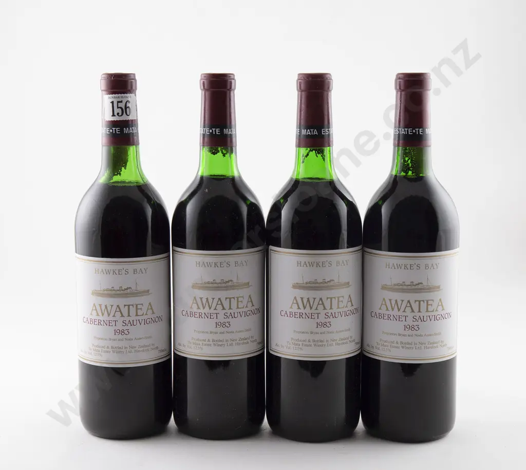 4 bottles Te Mata Estate Awatea Cabernet Sauvignon Vintage 1983 Image 1++