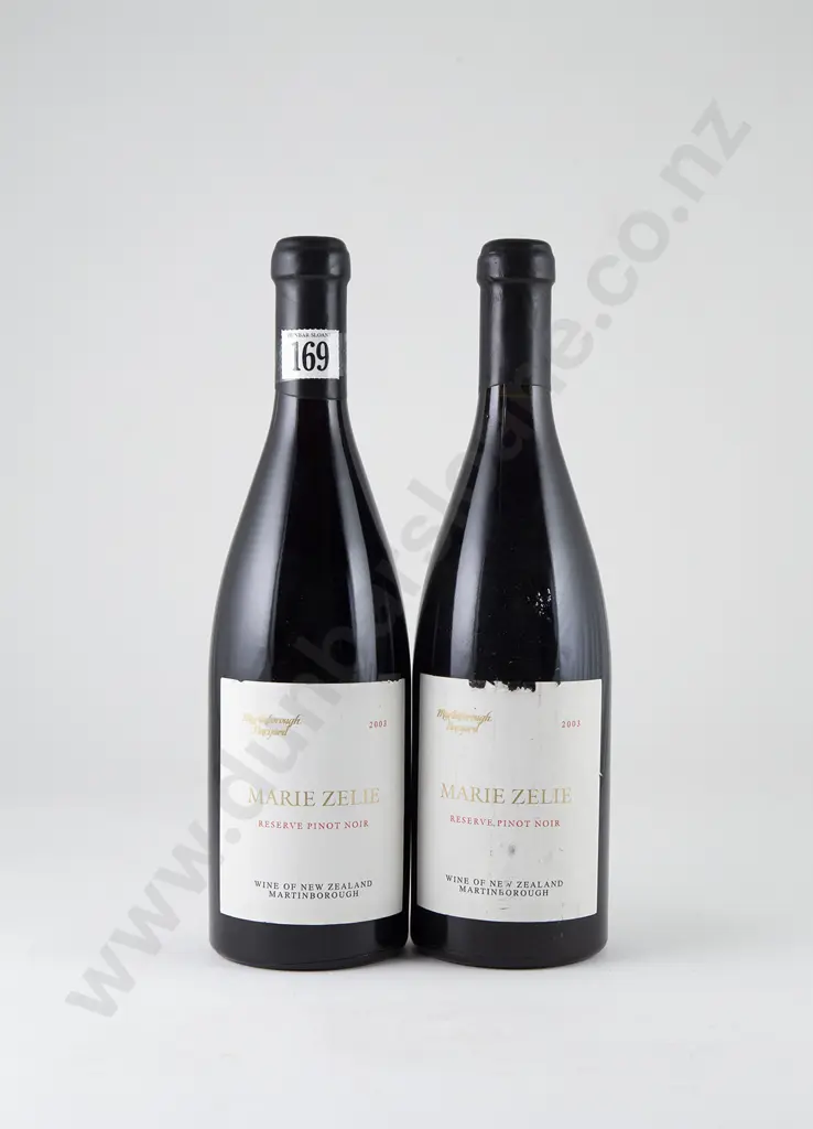 2 bottles Marie Zelie Reserve Pinot Noir Martinborough Vintage 2003 Image 1++