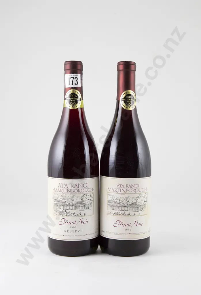 2 bottles Ata Rangi Pinot Noir Martinborough Vintage 1989 and 1990 Image 1++