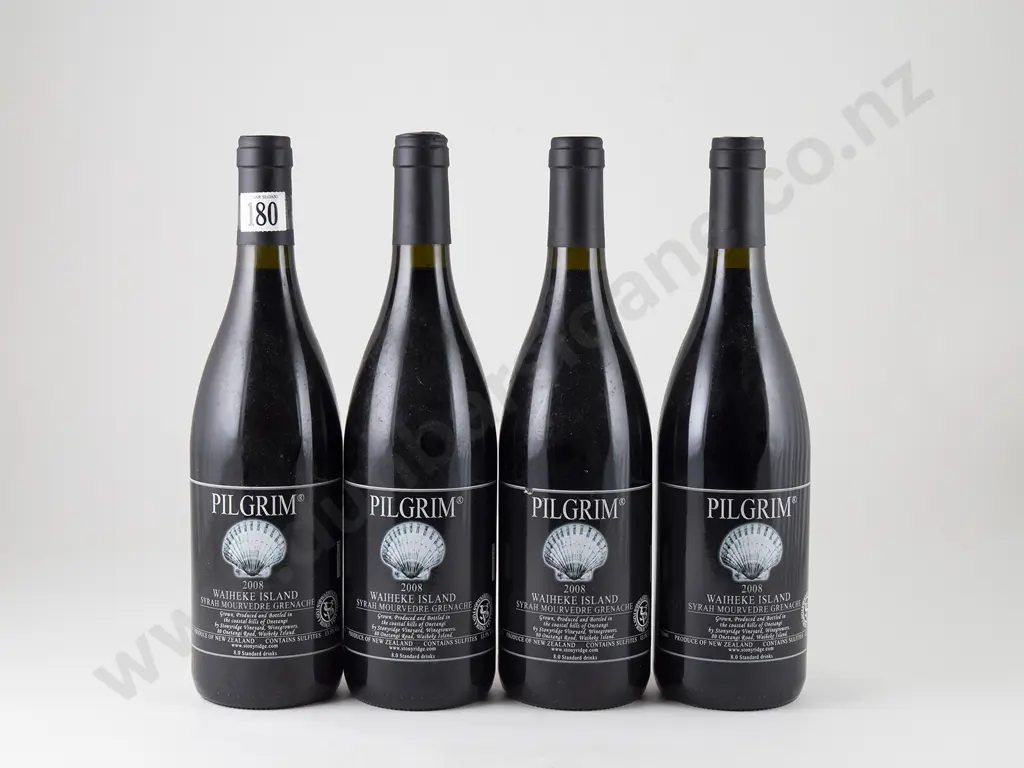 3 bottles Stonyridge Pilgrim Syrah Mourvedre Grenache Waiheke Island Vintage 2008 Image 1++