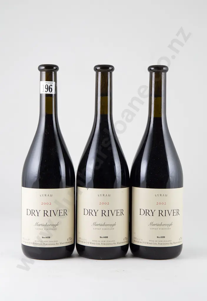 3 bottles Dry River Lovat Syrah Martinborough Vintage 2002 Image 1++