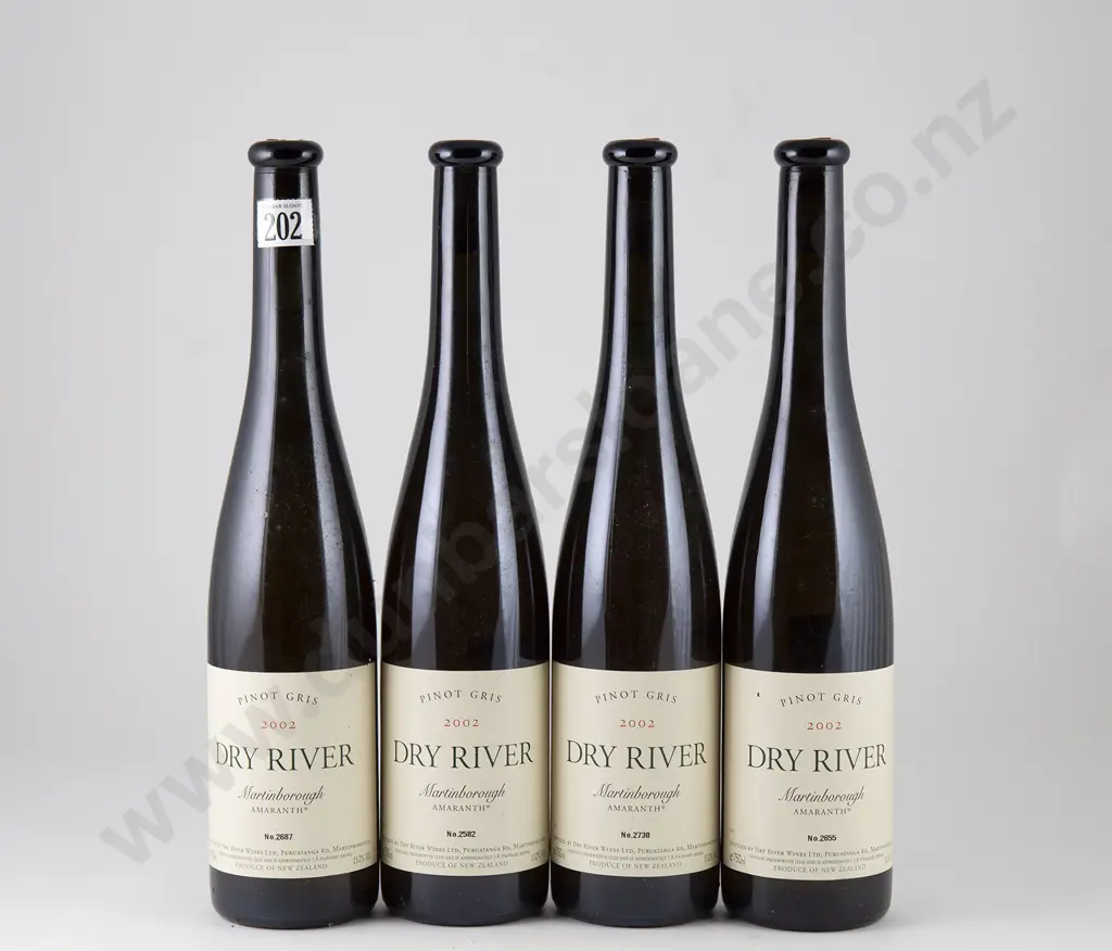 4 bottles Dry River Amaranth Pinot Gris Vintage 2002 Image 1++