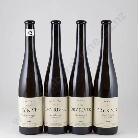 4 bottles Dry River Amaranth Pinot Gris Vintage 2002