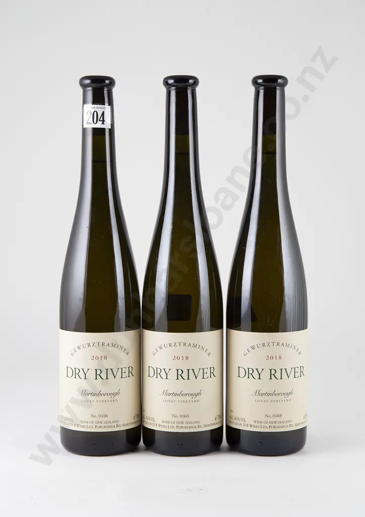 3 bottles Dry River Lovat Gewurztraminer Vintage 2018 Image 1++