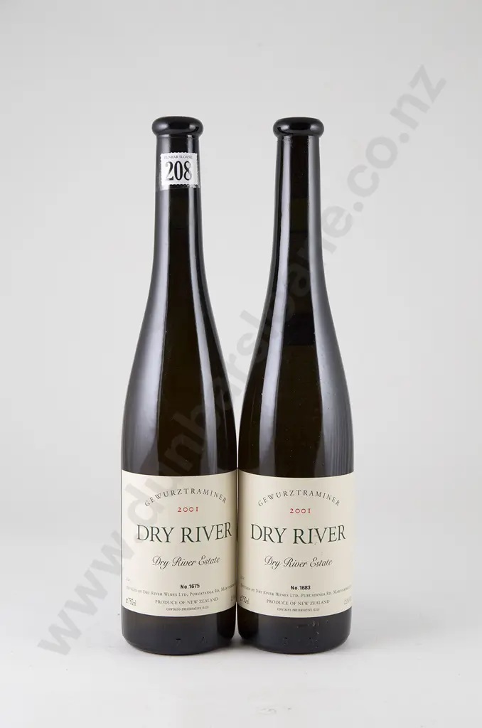 2 bottles Dry River Estate Gewurztraminer Vintage 2001 Image 1++
